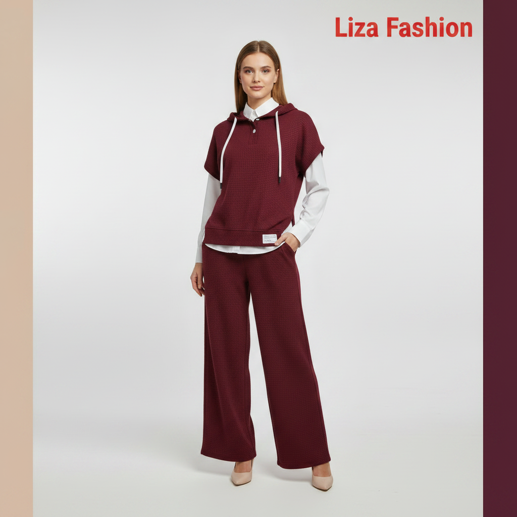 Burgundy Liza Fashion Set