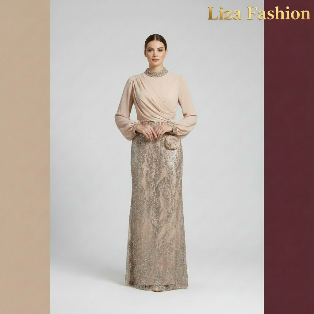 Liza Fashion - Champagne Beige Dress