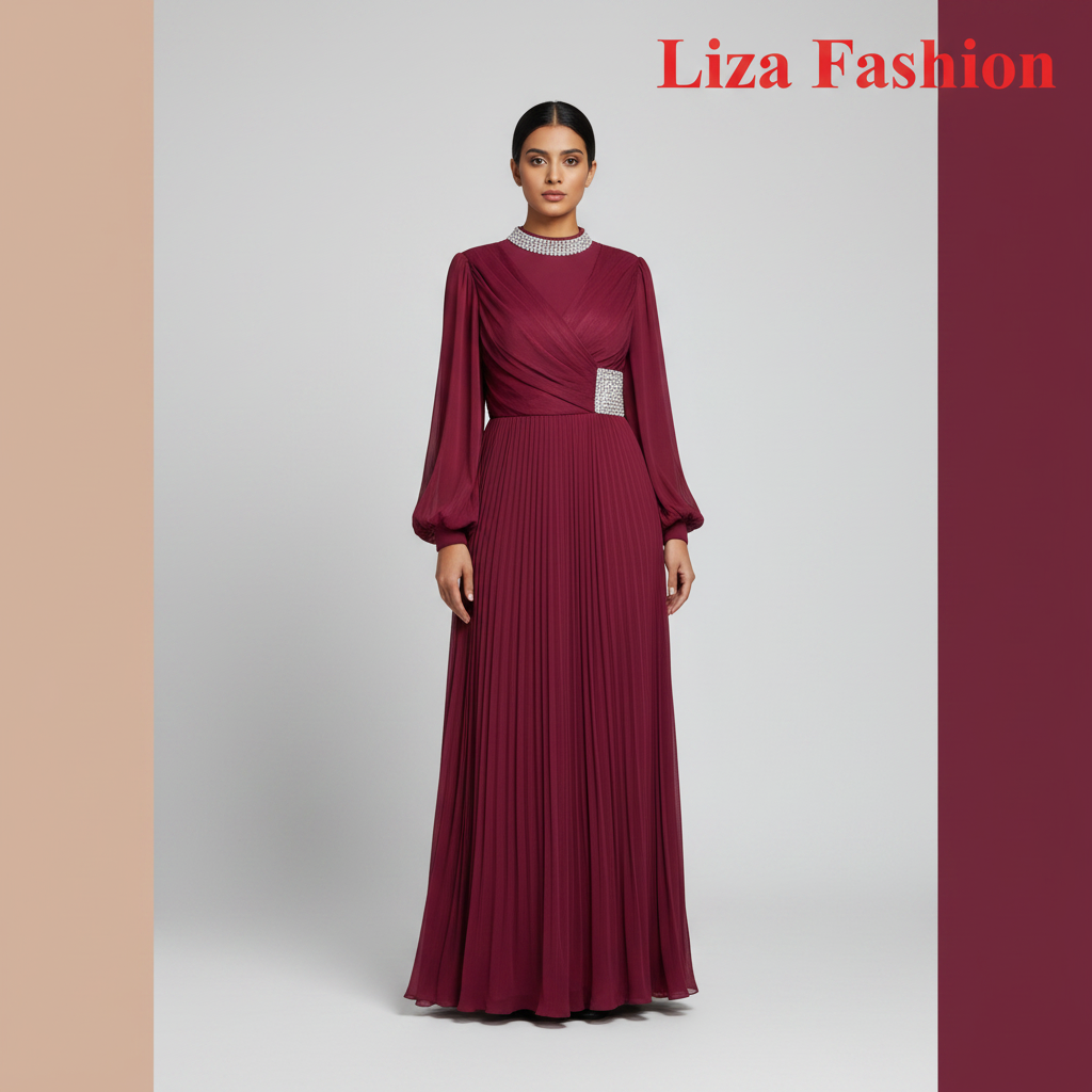 Magenta Dress - Liza Fashion